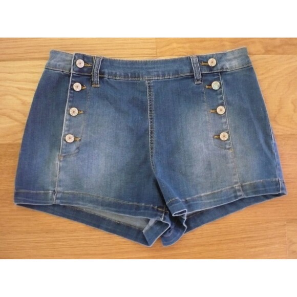 Happily Grey Juniors Size 11/30 Button Details On Front Nautical Bodycon - Picture 1 of 9